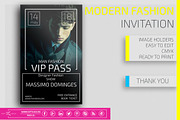 Modern Fashion  Invitation Card Pass, a Card Template by Konakchiev (Thumbnail 1 of 2)