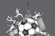 Drawing of soccer tournament poster., an Illustration by Paperboxshop (Thumbnail 3 of 3)