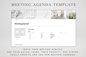 Digital Meeting Journal For Notion