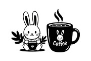 Cute Bunny Coffee Cup Vector Bundle, an Illustration by Designs_River (Thumbnail 36 of 49)