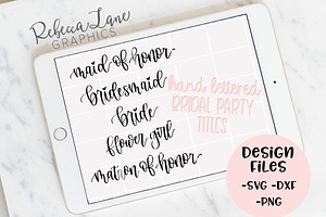 Hand Lettered Bridal Party Designs