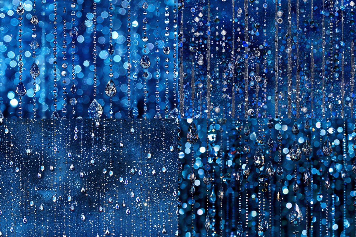 Blue Dripping Glitter Patterns, a Pattern Graphic by PrintablesByFranklyn (Photo 6 of 6)