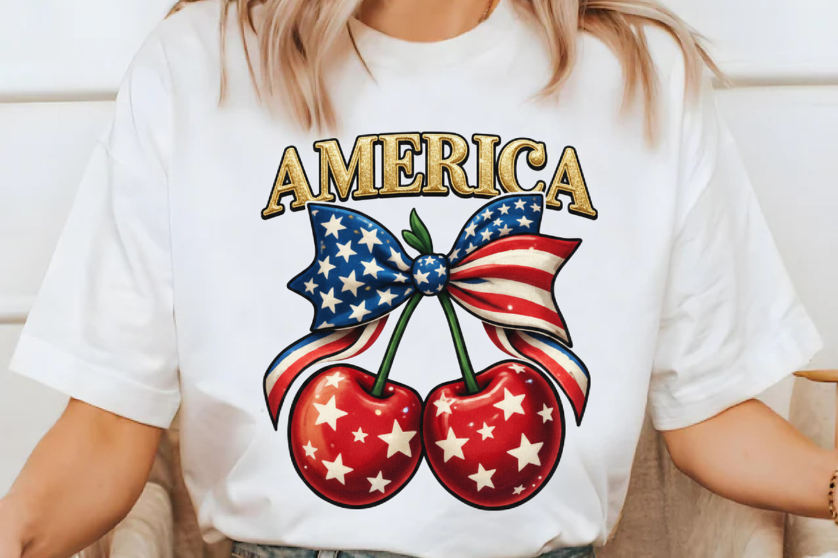 Faux Yarn Patriotic America Cherry, an Illustration by designcity5 (Photo 5 of 9)