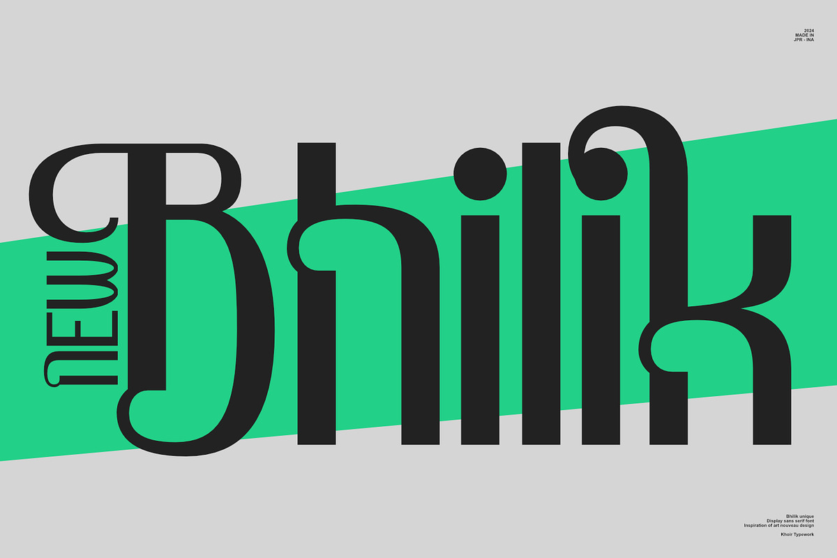 Bhilik - Display Font, a Sans Serif Font by Khoir (Photo 1 of 11)
