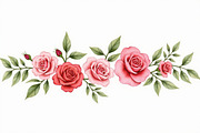 Vintage Rose Watercolor Set, an Illustration by Creativeshirt (Thumbnail 10 of 11)