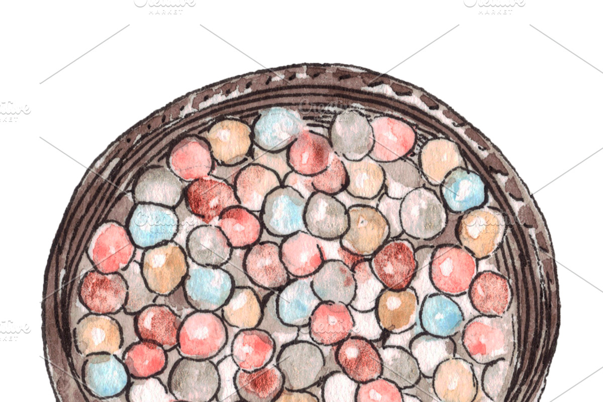 Set of watercolor cosmetics, an Illustration by Watercolor_Vector Graphic (Photo 8 of 10)