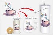 Teacup Unicorn Clipart, a Graphic by Artnoy (Thumbnail 4 of 5)