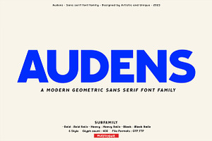 Audens - Sans Serif Font Family