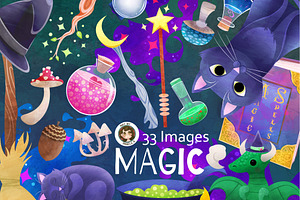 Toil and Trouble PNG Clipart Set