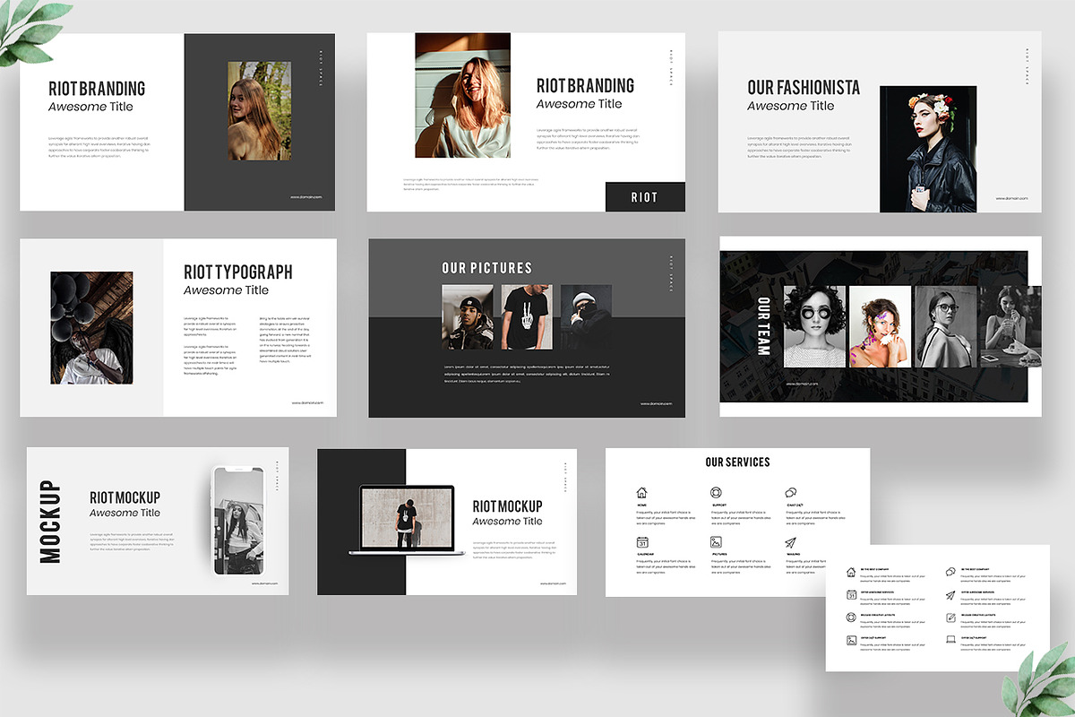 RIOT - Minimal Powerpoint, a Presentation Template by Infinity Vector Studio (Photo 6 of 6)