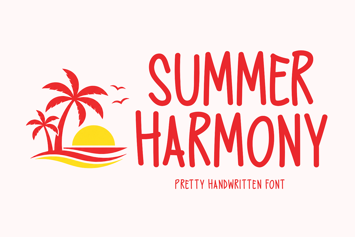 Summer Harmony Typeface, a Handwritten Font by Seemly Fonts (Photo 1 of 5)