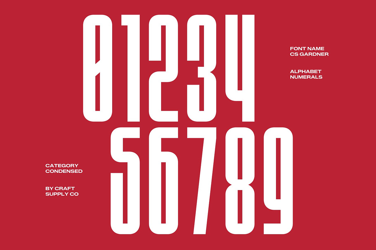 CS Gardner – Condensed Font, a Sans Serif Font by Craft Supply Co. (Photo 4 of 8)