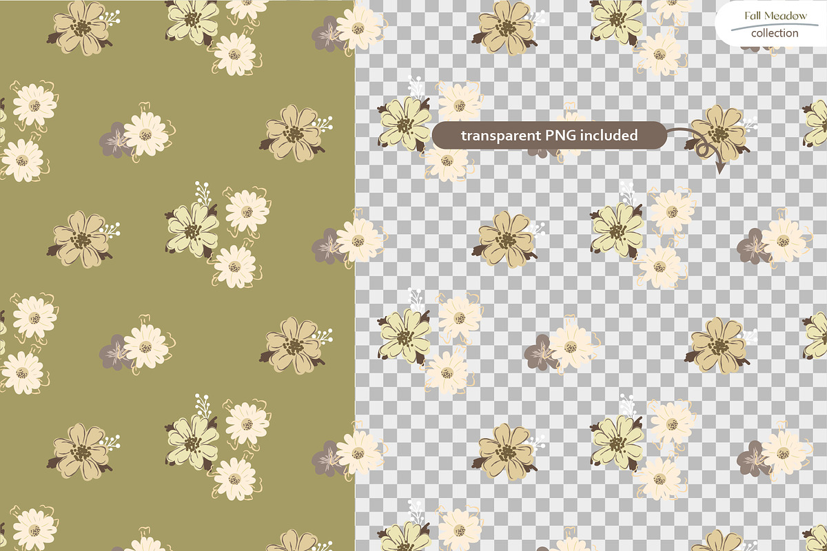 Fall Meadow – Floral Patterns, a Pattern Graphic by InaCorart (Photo 4 of 6)
