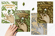 Cherokee rose clipart pattern set, a Decorative Illustration by Yelloo Fish (Thumbnail 16 of 21)