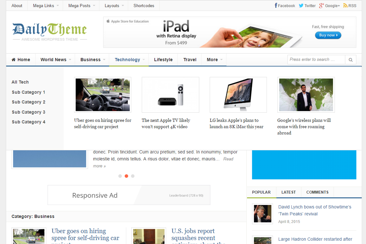 Daily WordPress Theme, a WordPress Template by Theme Junkie