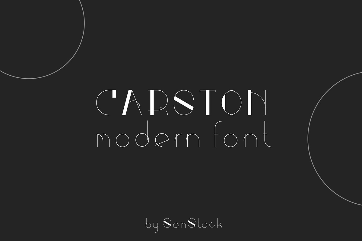 CARSTON minimalistic font design