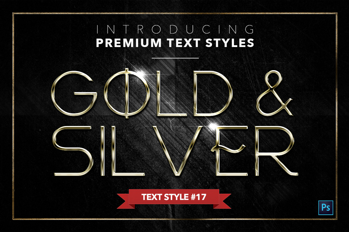 Gold & Silver #4 - 20 Text Styles, a Layer Style Add-On by Jonas Stensgaard (Photo 18 of 23)