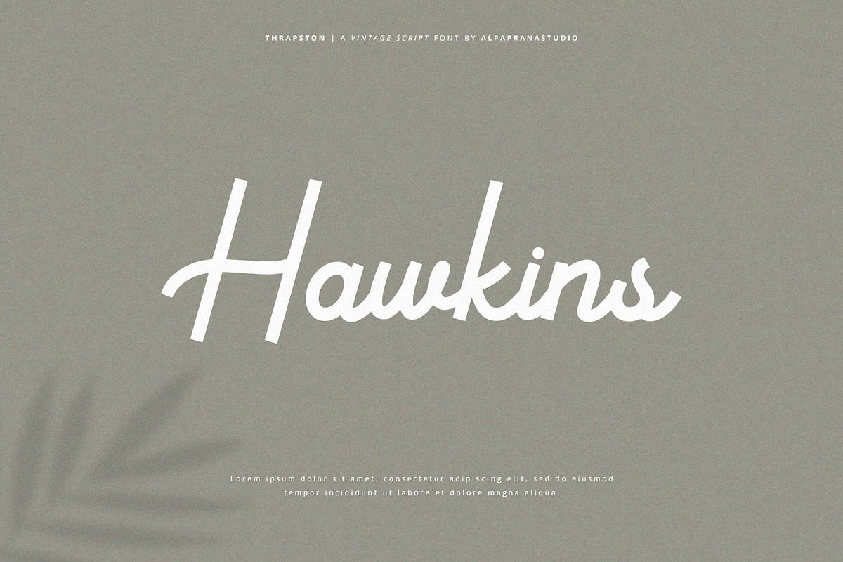 Thrapston - Vintage Script Font, a Script Font by Alpaprana (Photo 7 of 13)