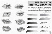 Drawing And Sketch Procreate Brushes, a Brush Add-On by Nuclear Brushes (Thumbnail 3 of 10)
