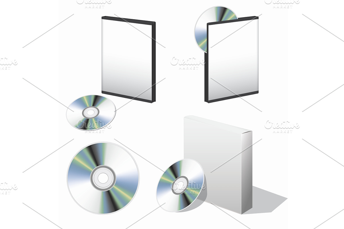 box for DVD with a disk, an Object Illustration by piter.goskov