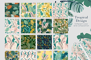 TROPICAL LEAVES Vector Patterns, a Pattern Graphic by Madebyia (Thumbnail 3 of 10)