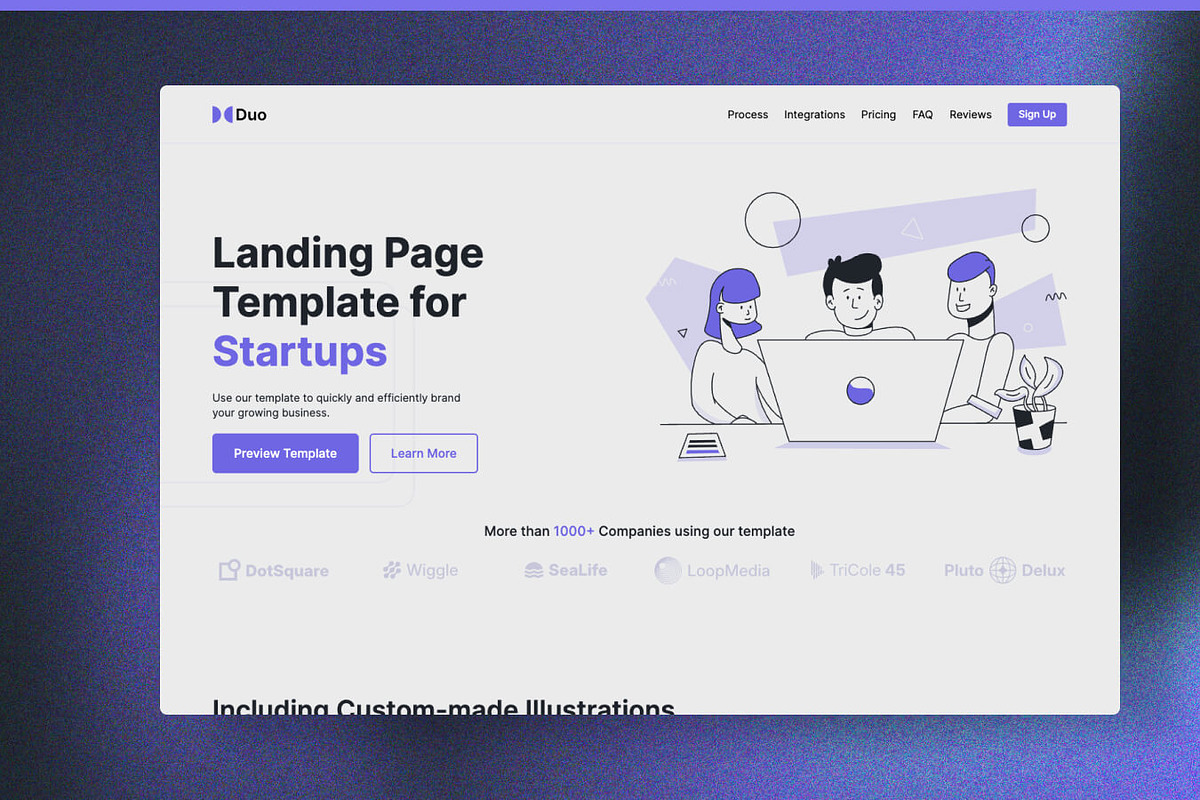 Duo - Webflow Template for Startups