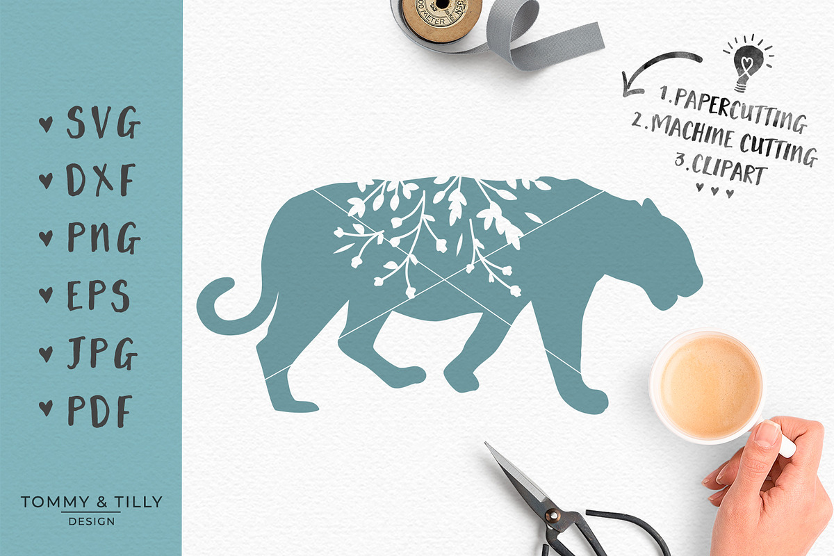 Tiger Silhouette - SVG & Clipart, an Object Graphic by Tommy & Tilly Design (Photo 1 of 4)