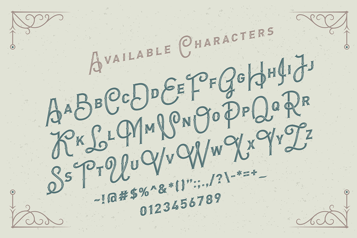 Letterhead typeface with ornate preview 4