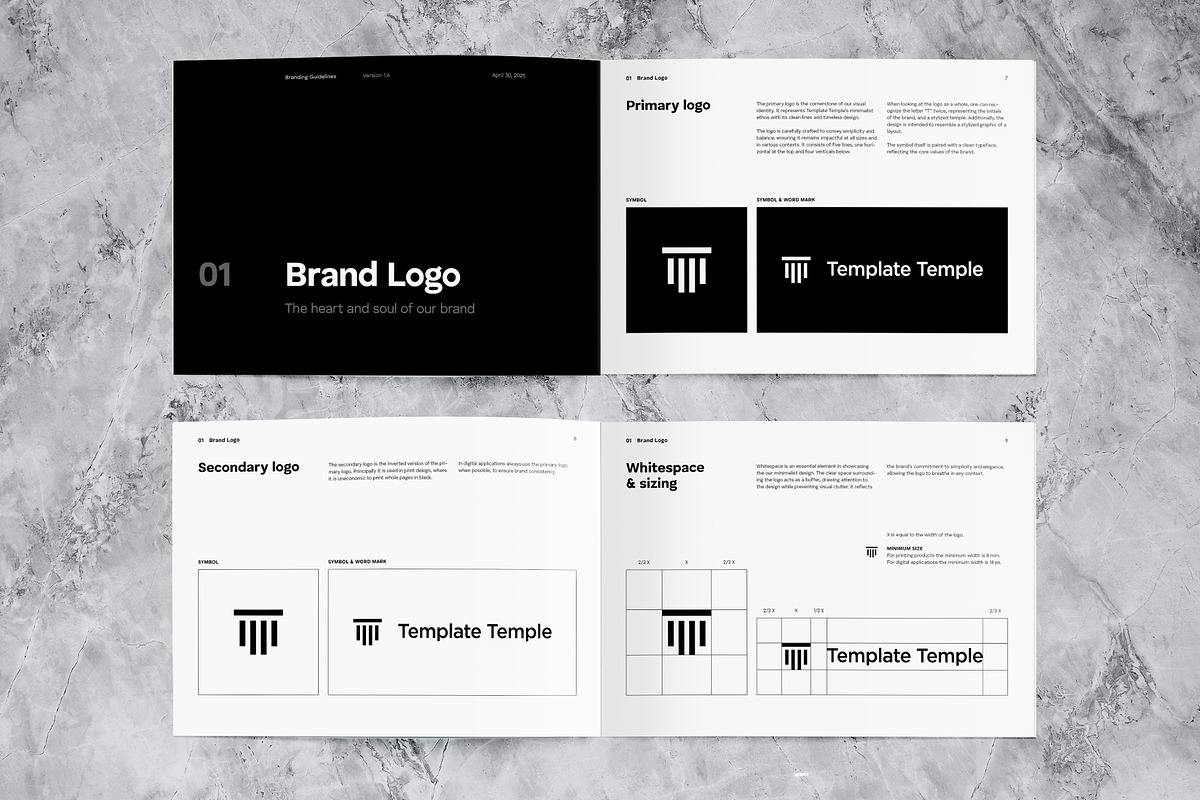 Minimalist Brand Guidelines Template, a Magazine Template by Template Temple (Photo 3 of 10)