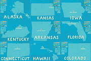 Maps of All 50 United States, a Person Illustration by retrorocket (Thumbnail 6 of 8)
