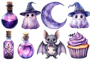 Lavender Halloween Clipart, a Work Illustration by cherrydesign (Thumbnail 2 of 4)