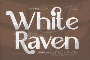 White Raven - Modern Ligature Sans S