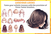 Procreate Hair Brushes, a Brush Add-On by nikiartcorner (Thumbnail 4 of 8)