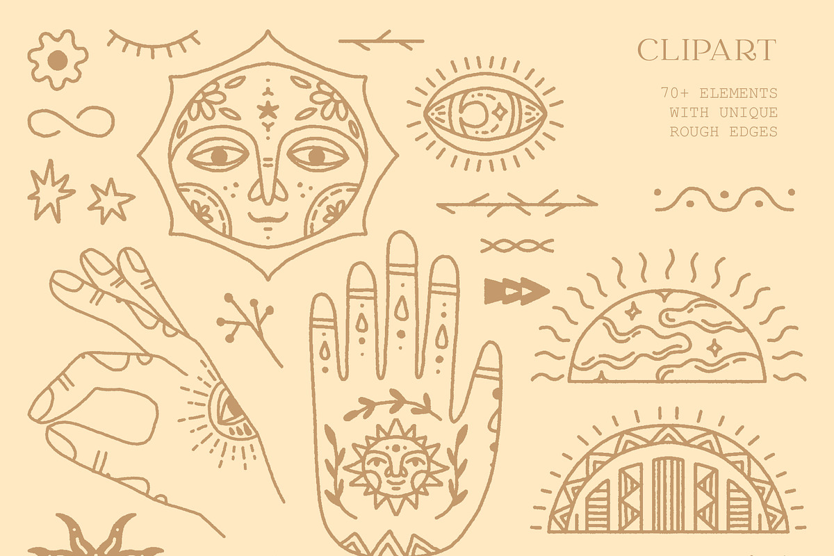 Tribe of the Sun. Boho collection, a Texture Illustration by katieromanoff_art (Photo 5 of 14)