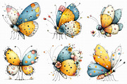 Whimsical Easter Butterfly Clipart, an Illustration by Libby Wishes (Thumbnail 6 of 17)
