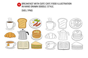 Breakfast with cafe food