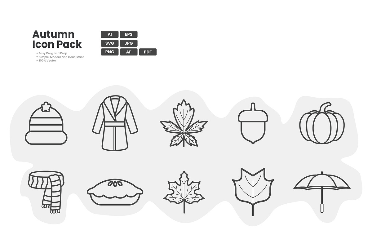 Autumn Icon Pack, an Outline Icon by erifqizeicon (Photo 3 of 3)