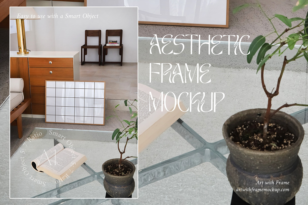 51 Frame Mockups - Vintage Furniture, a Product Mockup by ArtwithFrame (Photo 30 of 50)