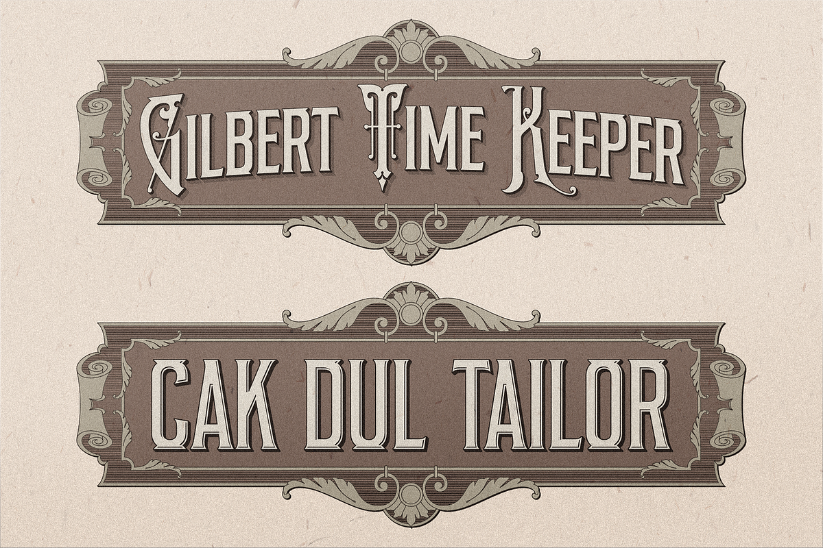AM Wristen & Ornaments (Disc 20%), a Serif Font by Akarmati (Photo 11 of 13)