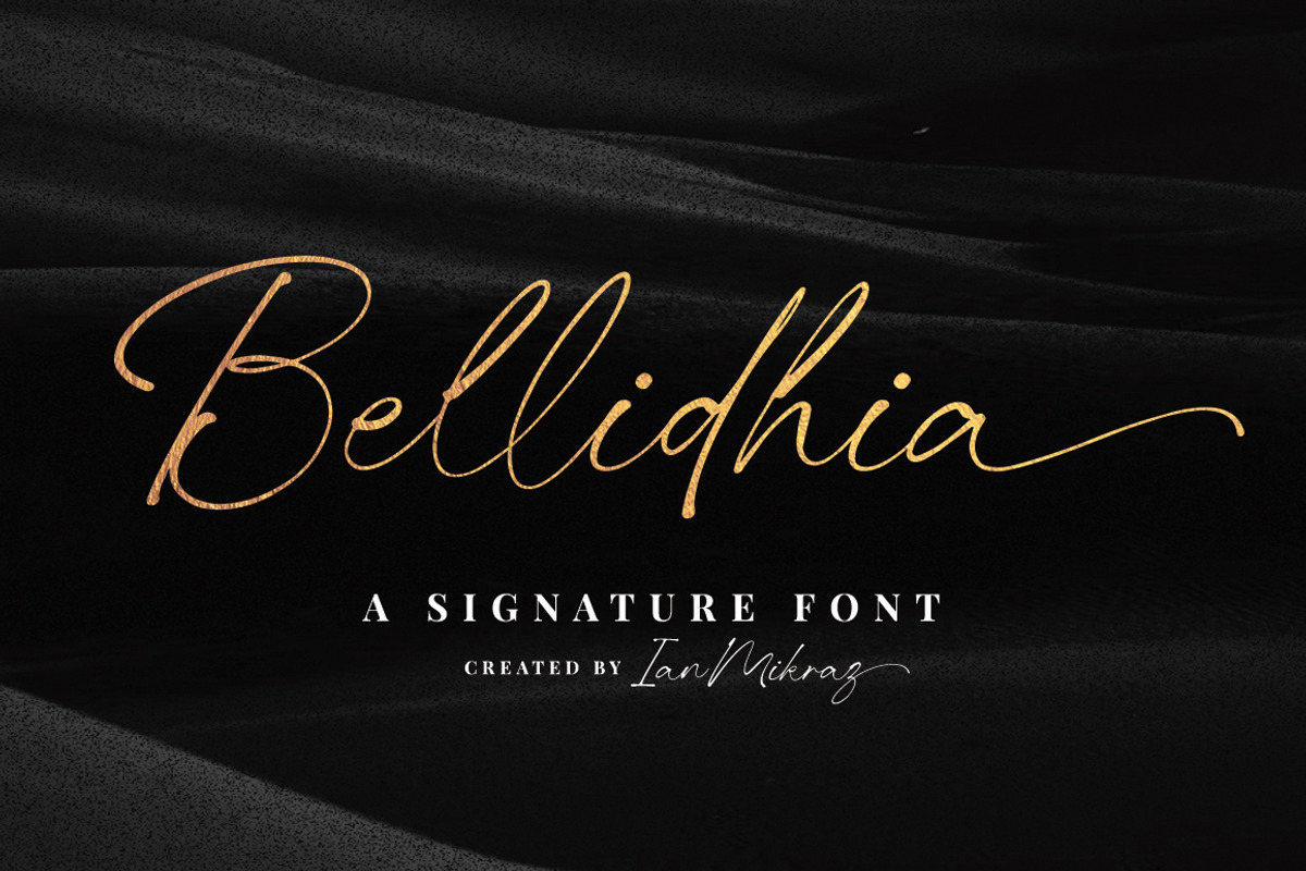 Bellidhia - Handwriting Font, a Handwritten Font by ianmikraz (Photo 1 of 8)