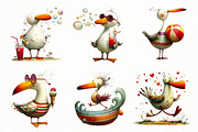 Whimsical Summer seagull Clipart, an Illustration by Designworld (Thumbnail 5 of 8)