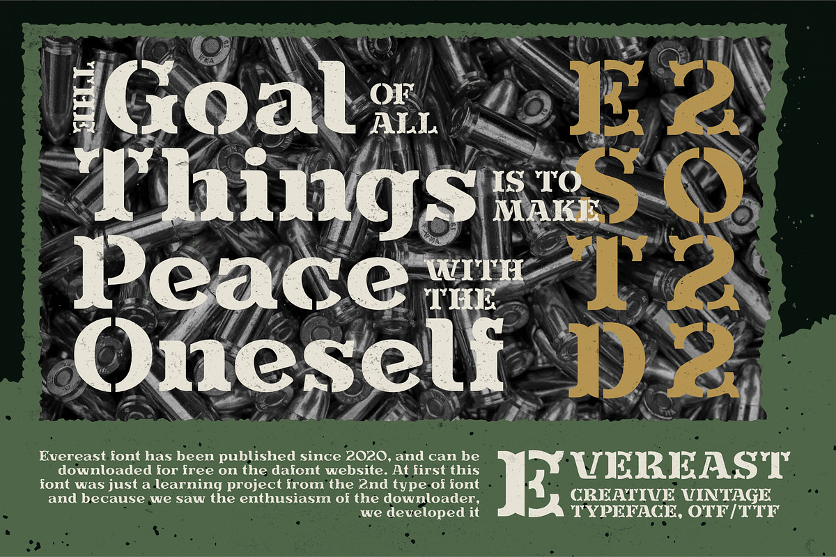 Evereast Slab Stencil, a Slab Serif Font by Nocturnal Workspace (Photo 5 of 9)