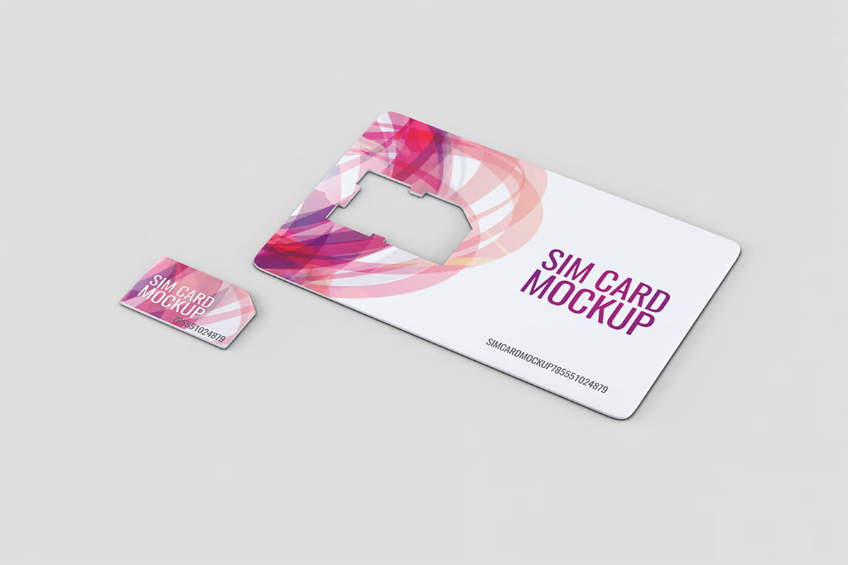 Sim Card Mock-Up, a Product Mockup by Se٧enStudio (Photo 4 of 7)