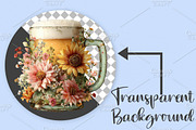 Whimsical Summer Beer Clipart Bundle, an Illustration by Canvas Craft (Thumbnail 2 of 7)