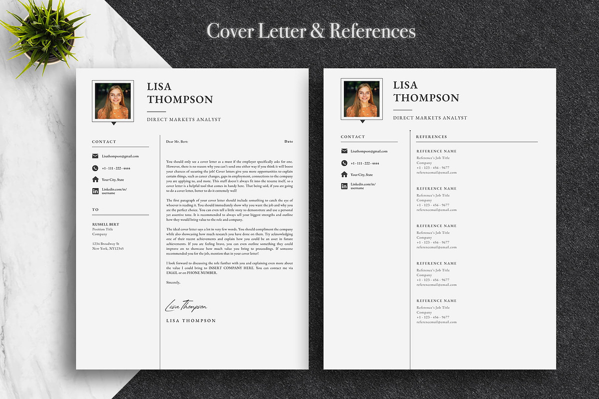 Minimal Resume Template Pack | Canva, a Resume Template by Lux Resume (Photo 4 of 9)