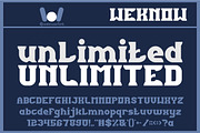 Unlimited Font, a Font by weknow (Thumbnail 1 of 8)
