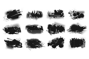 Grunge halftone textures. Mixed, a Texture Illustration by winwin.art
