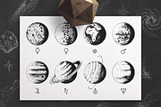 Space Collection with moon & planets, an Object Illustration by Chewie Co (Thumbnail 8 of 13)
