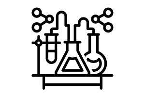 Chem science mix icon, an Outline Icon by Creative priyanka