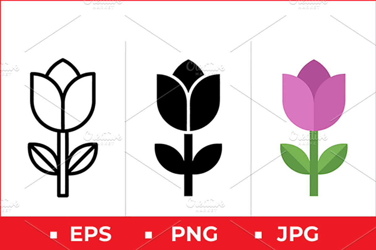 Flower Vector Icons, a Solid Icon by Artonix (Photo 1 of 2)